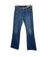 Hollister Men&#39;s Distressed Jeans 32W X 32L Holes Button fly Pants - $25.88