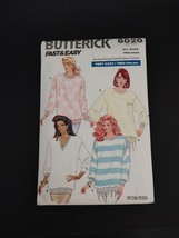Vintage 1988 Butterick 6020 Misses Top Sewing Pattern All Sizes Uncut - $6.72