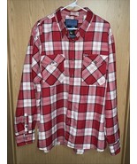 Dixxon Madison Flannel Shirt Mens 2XL Red Plaid Button Up Pockets D-Tech... - $90.90 CAD