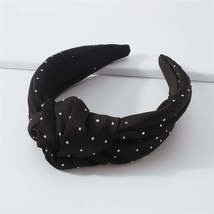 Cubic Zirconia &amp; Black Knot-Accent Hard Headband - £13.62 GBP