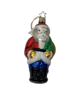 Vintage Santa Christmas Tree Ornament Inge&#39;s German 4 In Blown Glass - €15,45 EUR
