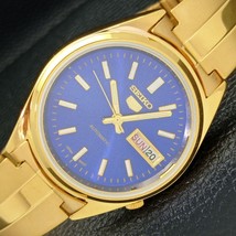 Refurbished Vintage Seiko 5 Automatic 6309A Japan Mens Blue Dial Watch a425906-1 - £33.61 GBP