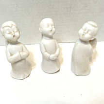 VTG Schmid Angel Choir Figurines White Ceramic Boys Girl Made in Japan 4&quot; Lot 3 - £14.38 GBP