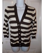 J.CREW Striped Featherweight Cotton Button Cardigan Sweater Size S Women... - £22.56 GBP