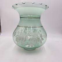 Vintage Gone With The Wind  Torschiere  Roses light Green Glass White B2... - $1,267.04 MXN