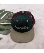 Sea World Vintage 90s Snap Back Hat New Green Purple Dad Canvas One Size - $481.90 MXN