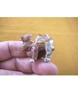 (Y-CAM-13) CAMEL camels desert red SOAPSTONE FIGURINE gemstone carving d... - $8.99