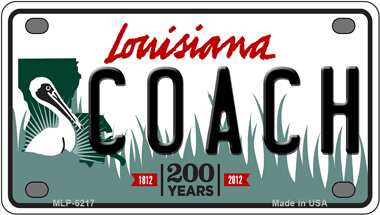 Coach Louisiana Novelty Mini Metal License Plate Tag - $14.95