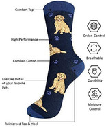 Labrador Yellow Socks Full Body Fun Novelty Dress Casual Unisex SOX Pupp... - £9.09 GBP