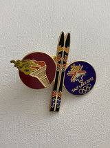 2002 Salt Lake City Utah Olympics Torch Skis Pin - £15.72 GBP