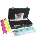 Open Box! White Swan American Aluminum Mahjong - Ivory Tiles - Black  - $157.28 CAD