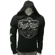 Nwt True Religion Msrp $119.99 Men&#39;s Gray Long Sleeve Hoodie Sweatshirt Size M L - £44.86 GBP