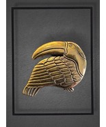 Laurel Burch Toucan Pin Brooch Gold Tone Jewelry Vintage 1980s - $905.98 MXN