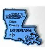 Cajun Country Louisiana State Map USA Rubber Refrigerator Fridge Magnet ... - $6.00