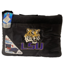 LSU Stadium Seat Cushion To Fleece Blanket 2 in 1 Convertible Tigers Poc... - £17.57 GBP