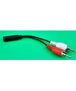 3.5mm TRS Female Stereo Jack to Dual 2 RCA Phono L/R Male Plugs 5&quot; Cable... - $334.94 MXN