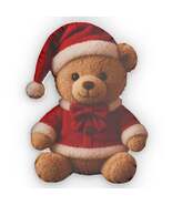 Christmas Santa Teddy Bear Pillow, Custom Shaped Plush Toy Red Outfit Ha... - $843.46 MXN+