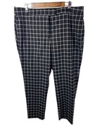 The Limited Dress Pants 16 Black White Windowpane Plaid Preppy Academia Y2K - $30.21 CAD