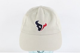 Vintage NFL Houston Texans Football Spell Out Dad Hat Cap Gray Strapback - £26.86 GBP