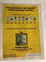 Vintage Golden Lights Cigarettes 1979 Print Ad pa4 - £5.44 GBP