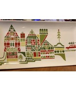 CRATE &amp; BARREL Serving Platter YULE TOWN CHRISTMAS by Julia Rothman/ Pre... - $20.00