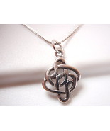 Small Celtic Weave Necklace 925 Sterling Silver Corona Sun Jewelry - £10.06 GBP