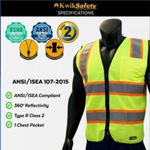 X2 KwikSafety ATHLETE | ANSI Class 2 Reflective Contrasting Safety Vest - £10.10 GBP