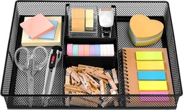 CAXXA Mesh 3 Slot Desk Drawer Organizer with Two Adjustable Dividers - B... - $33.99