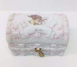 Vtg Precious Moments &quot;Mother&quot; Hope Chest Trinket Box 1997 Porcelain HTF Mom - £16.44 GBP