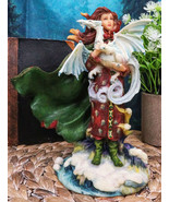Frost Moon Dragon Winter Fairy Statue 7.5&quot;H Decorative Mythical Fantasy ... - $32.87 CAD