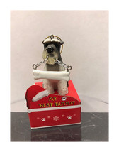 E&S Pets My Best Buddy Schnauzer, Uncropped with Bone Christmas Ornament - £20.71 GBP