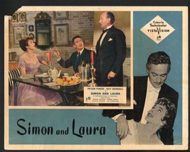 Simon and Laura Lobby Card-Peter Finch, Kay Kendall, and Hubert Gregg - £30.23 GBP
