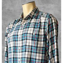 J Crew Mens Large  Midweight Plaid Flannel Shirt Blue Red Yellow Black - €20,36 EUR