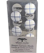 Sparrowhawk Set of 12 Shower Curtain Hooks Round White/Ensign Blue Brand... - $216.50 MXN