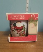 Christmas Holiday Mug Cup Santa Claus White Royal Norfolk 14 fl oz NEW I... - $5.90