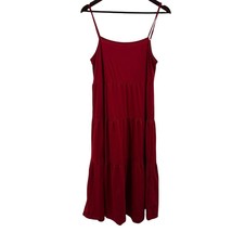 Grace Karin Red Knit Spaghetti Strap Multi Tiered Dress Small New - £8.70 GBP