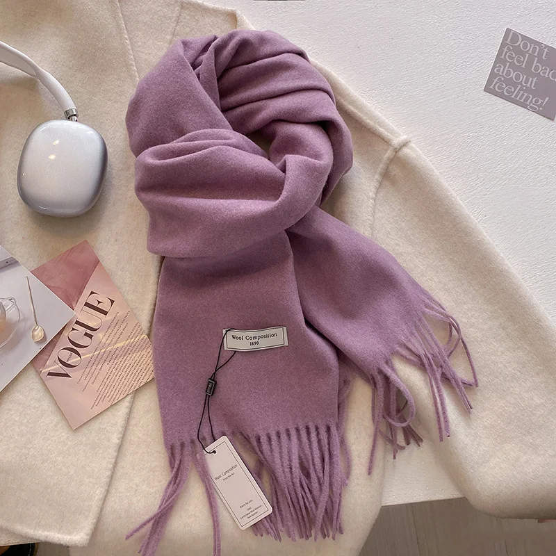 Luxury Women&#39;s Cashmere Wool Scarf: Warm Pashmina Shawl &amp; Wrap DFZ037-05 - $17.00