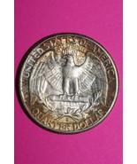 Toned 1945 D George Washington Silver Quarter Coin Guaranteed Authentic ... - $27.49