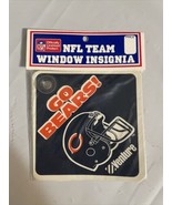 Vtg 1980s Chicago Go Bears 4x4 Window Insignia Helmet Sign NFL. Suction.... - £6.28 GBP