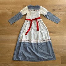 Vintage Yardbritches 1970s Girls Maxi Prairie Dress Blue White Checked - $84.99