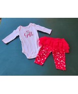Girl Infant First Christmas Outfit Bodysuit with Tutu Pants Size 3M - $180.57 MXN