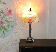 AirAds 1:12 Scale Dollhouse Miniature Table lamp Beautiful Colorful Table Light  - £19.49 GBP