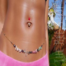 Ikini beach waist chain ladies sexy natural stone glass rice beads body jewelry factory thumb200