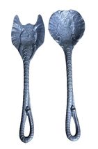 Vintage Arthur Court Elephant Salad Fork &amp; Spoon Serving Utensils Alumin... - $20.00