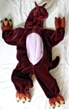 Childs Plush One Piece Hooded Zip-Up Dragon Costume Halloween ~36&quot;~ - £22.41 GBP