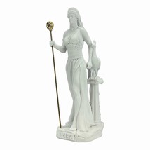 Hera Juno Greek Roman Goddess Queen of Gods Statue Sculpture Figure White 13 in - £70.51 GBP