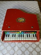 60s Baby Piano Wooden 15 Key Beilei Shanghai China Toy No legs Tested Works - $40.63