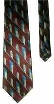 Arrow Men&#39;s BEAUTIFUL 100% Silk Neck Tie Burgundy Red Blue Gray 56&quot;L - £4.88 GBP