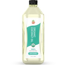 Spicy Organic Coconut Oil - Usda Organic Coconut Oil For Cooking &amp; Hair-34 Fl Oz - £17.52 GBP