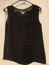 NWOT - COLDWATER CREEK Size XS(4) Black Sleeveless Layered Dress Top - $9.99